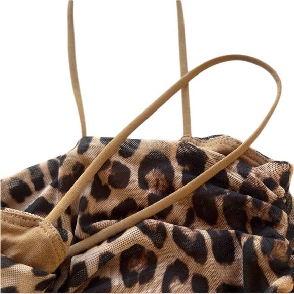 *NWOT Good American Leopard Printed Mesh Cami Top - XL - Picture 9 of 12